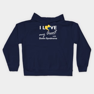 Love for Down Syndrome Aunt Kids Hoodie